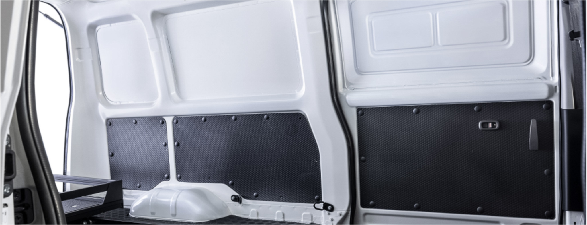 Inside paneling of Mullen One truck