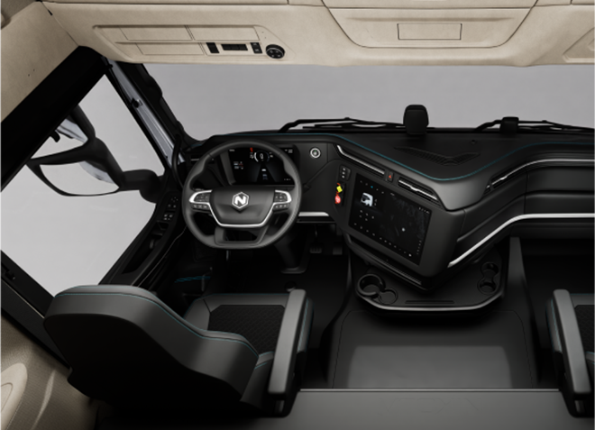 Nikola TRE FCEV truck interior