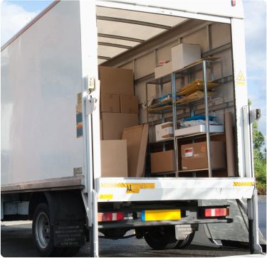Back of truck showing cargo space