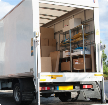 Back of truck showing cargo space